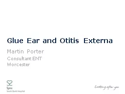 Glue Ear and Otitis Externa