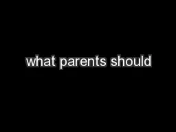 what parents should