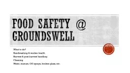 Food Safety @ Groundswell