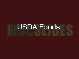 USDA Foods: