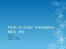 Pitch to Color Translation