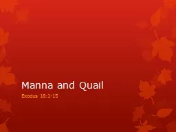 Manna and Quail