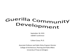 Guerilla Community Development