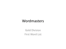 Wordmasters
