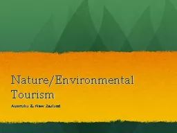 Nature/Environmental Tourism
