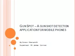 GunSpot – A gunshot detection application for mobile phon