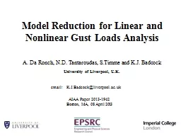 Model Reduction for Linear and Nonlinear Gust Loads Analysi