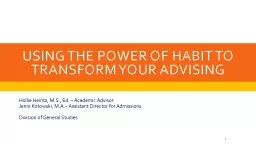 Using the Power of Habit to Transform Your Advising