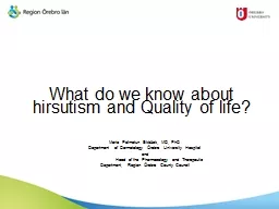 What do we know about hirsutism and Quality of life?