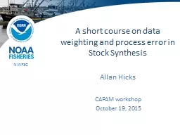 A short course on data weighting and process error in