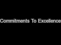 Commitments To Excellence