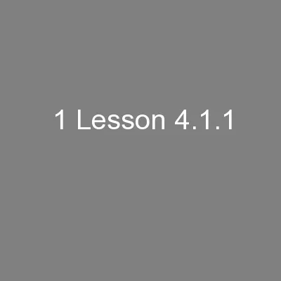 1 Lesson 4.1.1