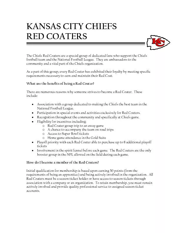 The Chiefs Red Coaters are a special group football team and the Natio
