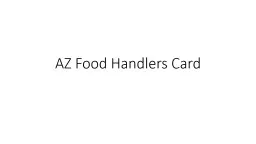 AZ Food Handlers Card