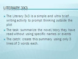 Literary 3x3