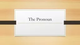 The Pronoun
