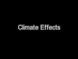 Climate Effects