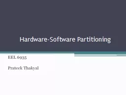 Hardware-Software Partitioning