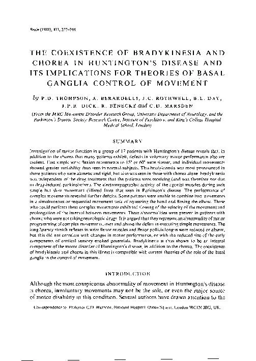 the Disorder Research Group, University Department of Neurology, and t