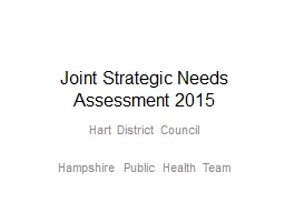 Joint Strategic Needs Assessment 2015