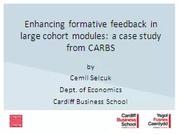 Enhancing formative feedback in large cohort modules: a cas