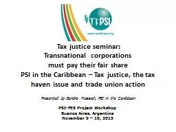 Tax justice seminar: