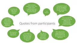 Quotes from participants