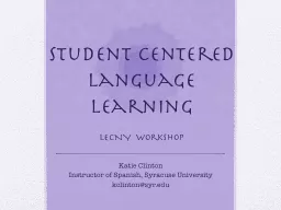 Student Centered Language