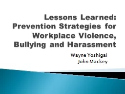 Lessons Learned: Prevention Strategies for Workplace Violen
