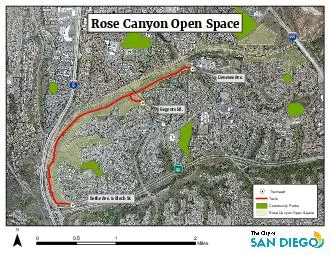 Scale in Miles    Rose Canyon Open Space DOYLE COMMUNITY PARK MARCY PARK VILLA