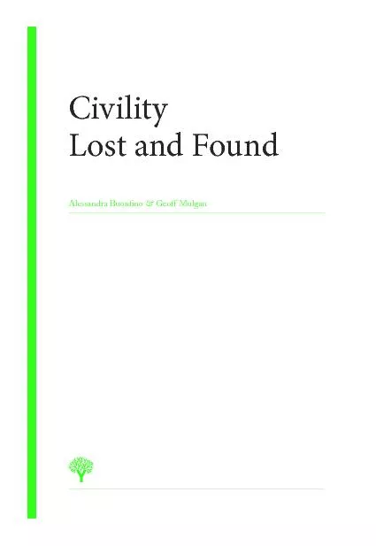 CivilityLost and Found