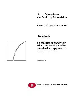 Basel Committee on Banking Supervisio Consultative Document Standards Capital f