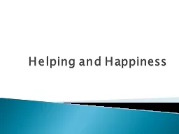 Helping and Happiness