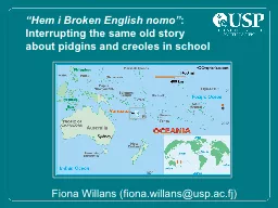 “Hem i Broken English nomo”