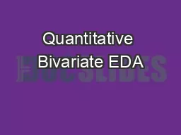 Quantitative Bivariate EDA
