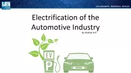 Electrification of the Automotive Industry