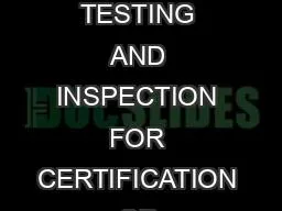 DocSTI July  SCHEME OF TESTING AND INSPECTION FOR CERTIFICATION OF CARAMEL IS