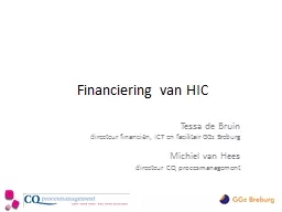 Financiering van HIC