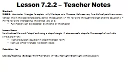 Lesson 7.2.2 – Teacher Notes