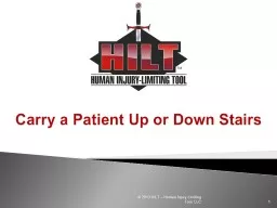 Carry a Patient Up or Down Stairs