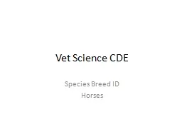 Vet Science CDE