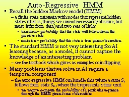 Auto-Regressive HMM