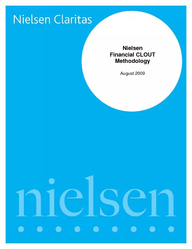 Nielsen  Financial CLOUT Methodology August 2009