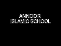 ANNOOR ISLAMIC SCHOOL