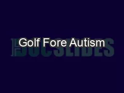 Golf Fore Autism