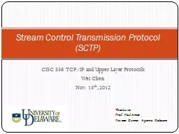 CISC 856  TCP/IP and Upper Layer Protocols