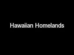 Hawaiian Homelands