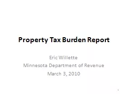 Property Tax Burden Report