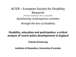 ALTER – European Society for Disability Research