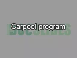 Carpool program